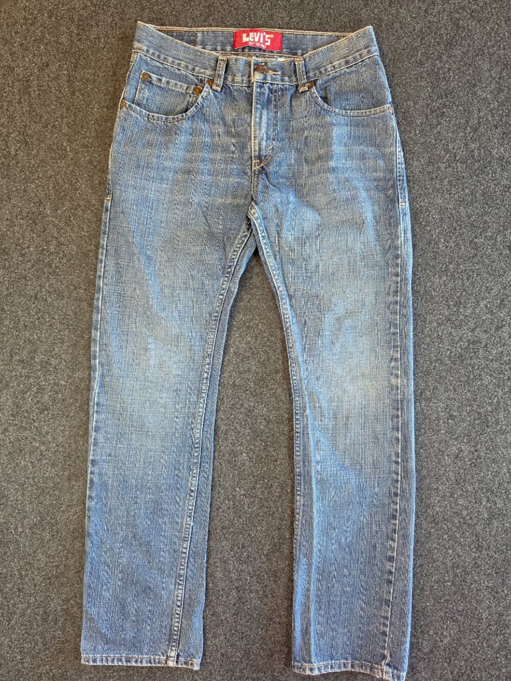 Levis 511 Skinny Jeans 28x28 Size 16 Regular Blue Denim Y2K Faded